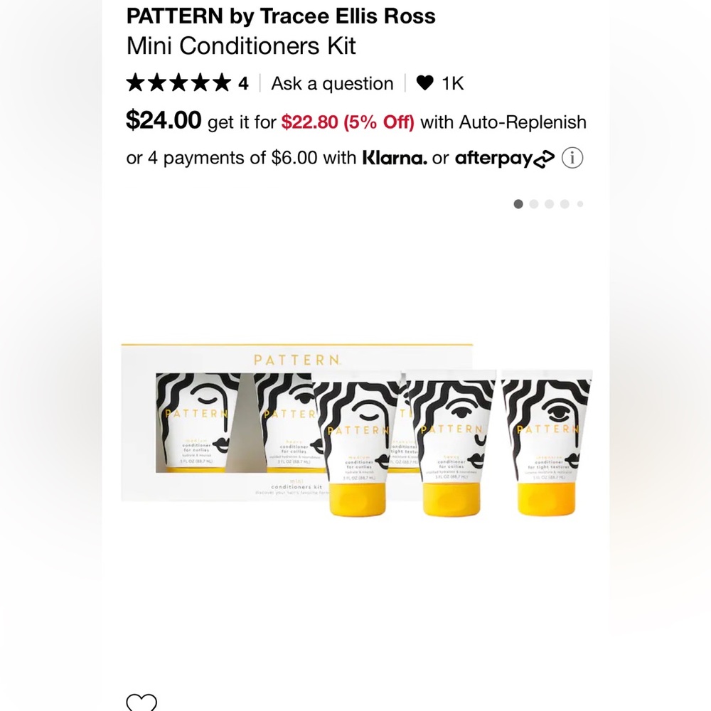 Pattern Mini Conditioner Kit NIB